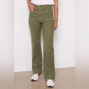 Faherty Olive Wide Leg Pants